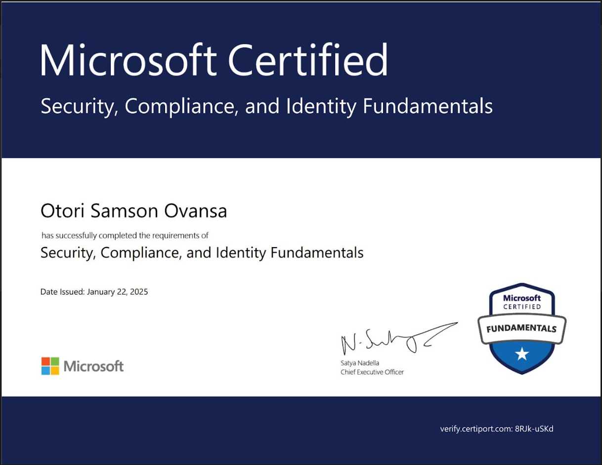 Microsoft Security, Compliance, and Identity Fundamentals