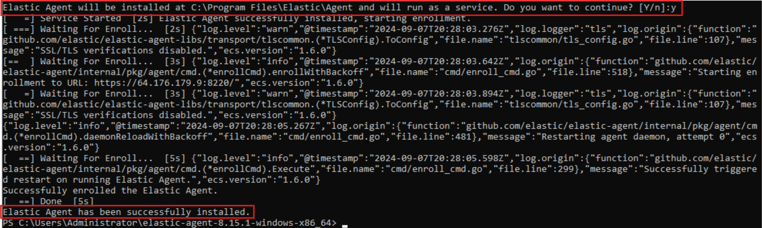 Elastic Agent Installation on Windows Server